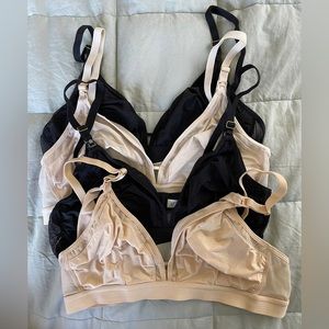 Lot of four Lively Nursing / Maternity Bralettes size Large